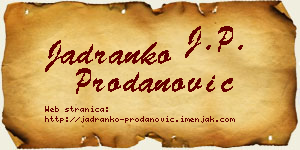 Jadranko Prodanović vizit kartica